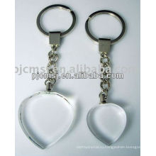 В форме сердца Кристалл Брелок Персонализированные логотип для компании клиентам подарки .пустой кристалл брелок